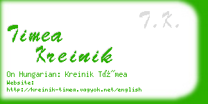 timea kreinik business card